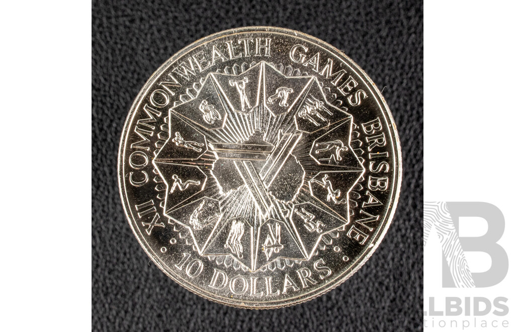 Australian RAM 1982 Silver Ten Dollar Coin, Commonwealth Games .925