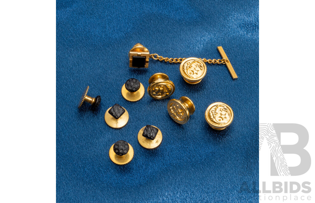 9x Studs for Dinner Shirts, 1x Tie Stud - Lot of 10