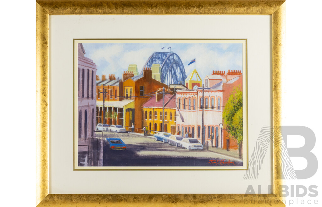 Jon O'Hanlon, (20th Century, Australian, 1965-), Working Class Sydney (2005), Wonderful Original Watercolour & Gouache, 75W x 63H cm (frame)