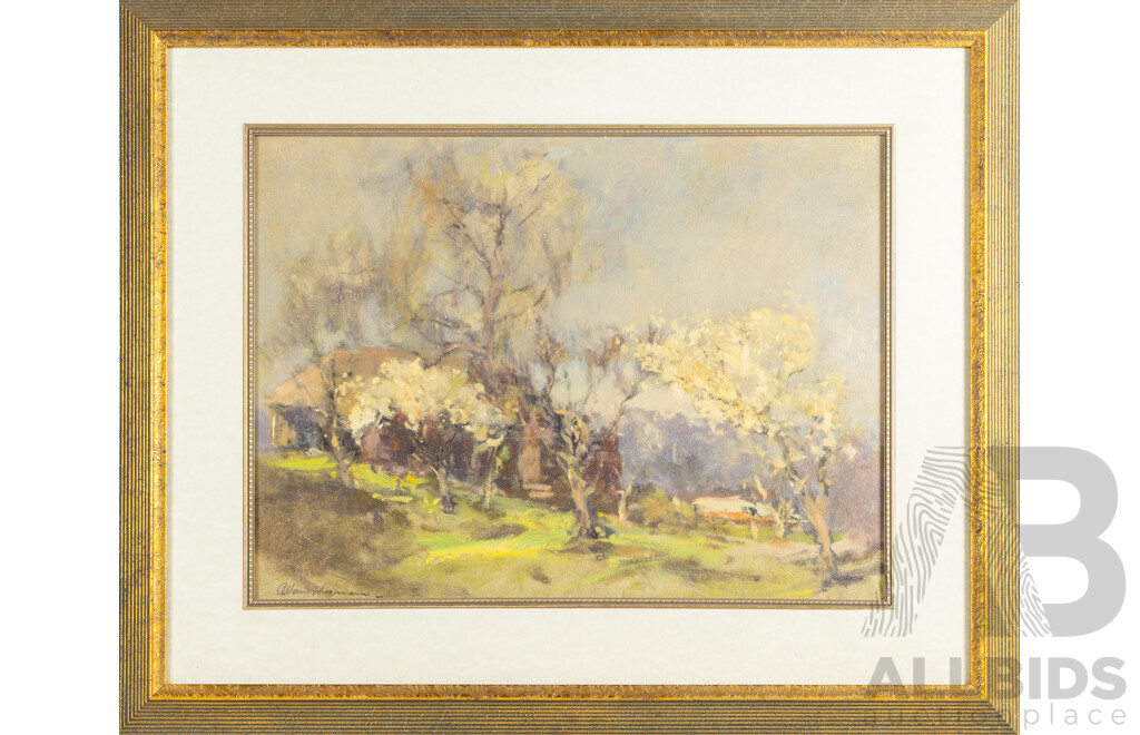 Allan Adolf Peter Hansen (20th Century, Danish-Born Australia, 1911-2000), Ryde Swing, Original Oil on Board, 85W x 69H cm (frame)