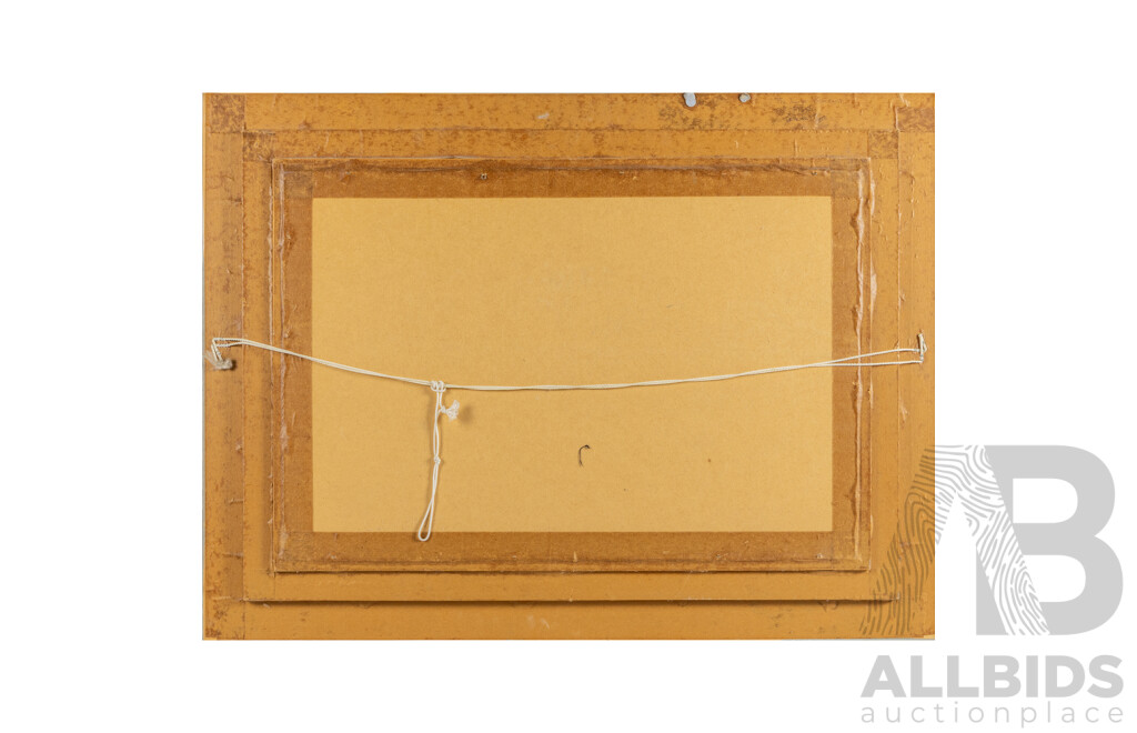 Bernard Tate (20th Century, Australian), The Lost Bracelet, Original Vintage Oil on Canvas Board, 68H x 90W cm (frame)