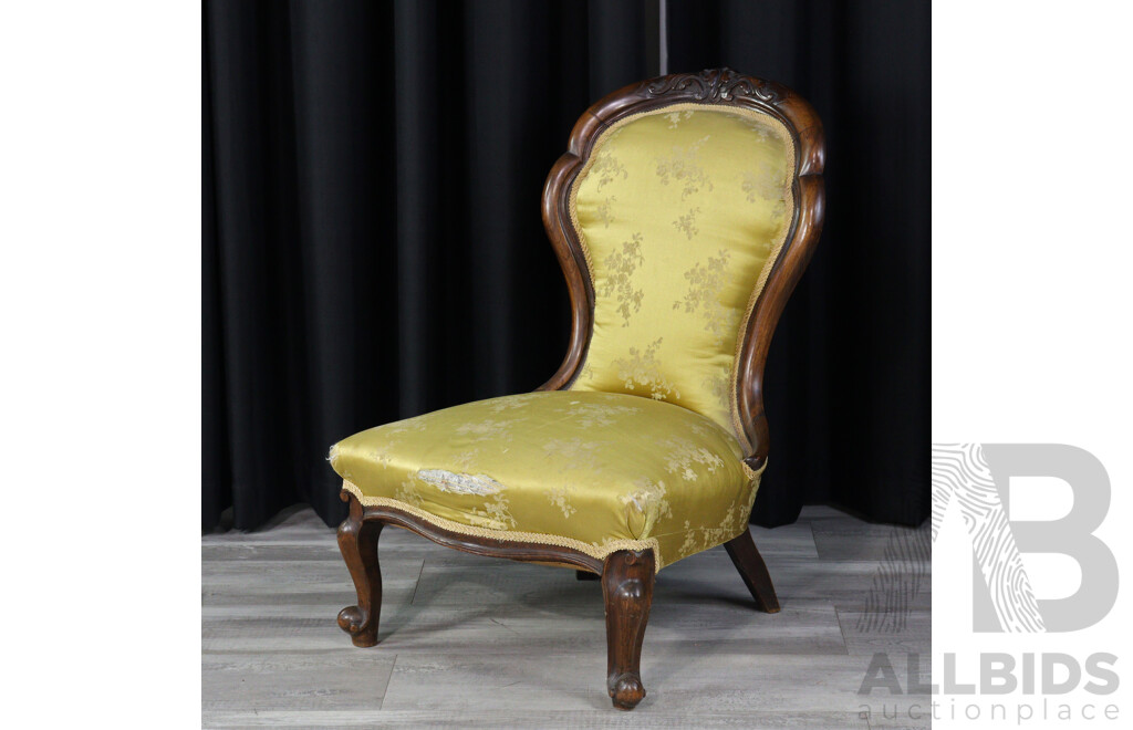 Late Victorian Mahogany Grandmother Chair