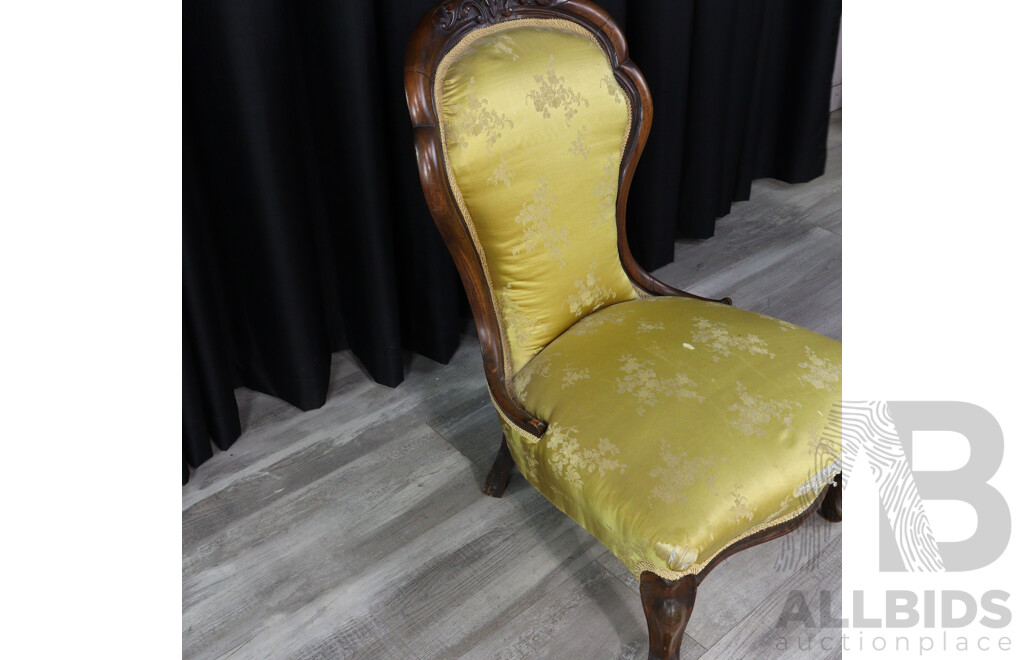 Late Victorian Mahogany Grandmother Chair