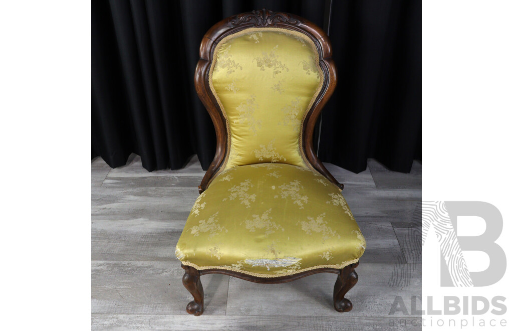 Late Victorian Mahogany Grandmother Chair