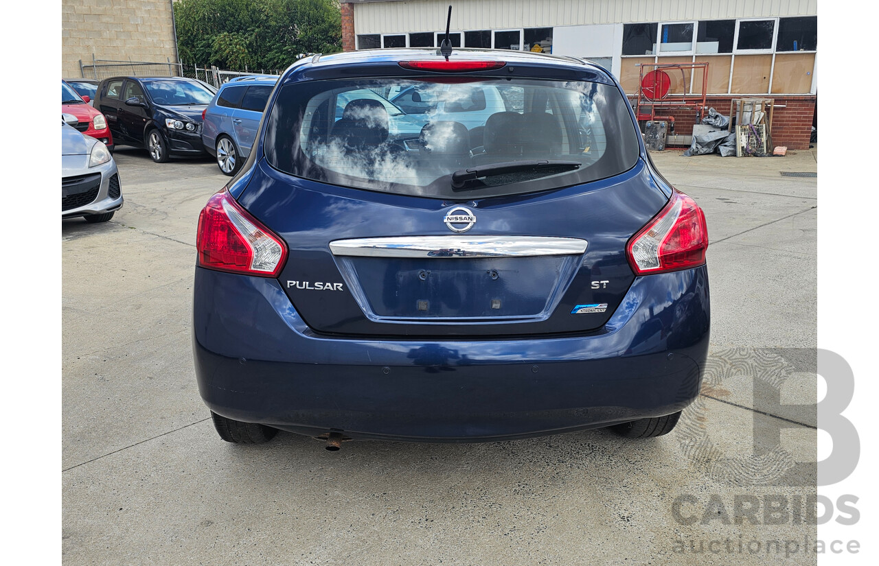 10/2013 Nissan Pulsar ST C12 5d Hatchback Blue 1.8L