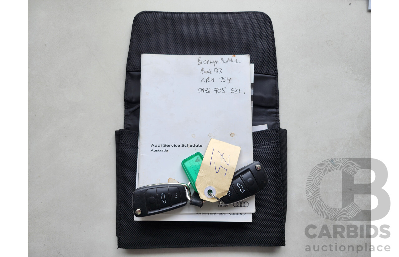 8/2013 Audi Q3 2.0 TFSI Quattro (125kw) 8U 4d Wagon Blue 2.0L