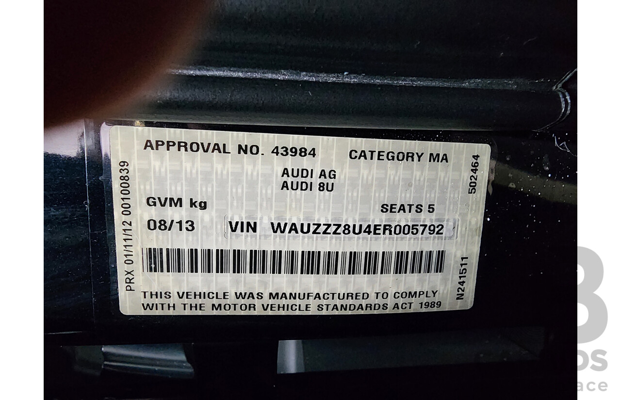 8/2013 Audi Q3 2.0 TFSI Quattro (125kw) 8U 4d Wagon Blue 2.0L