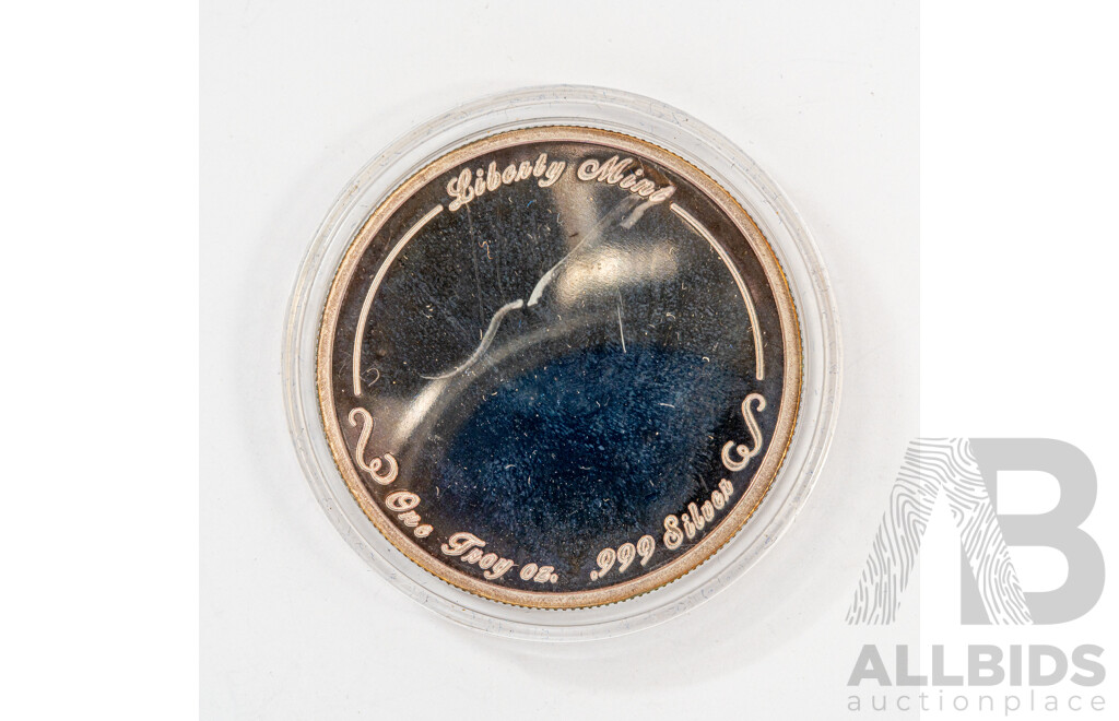 USA Liberty Mint Silver Mount Rushmore Coin .999