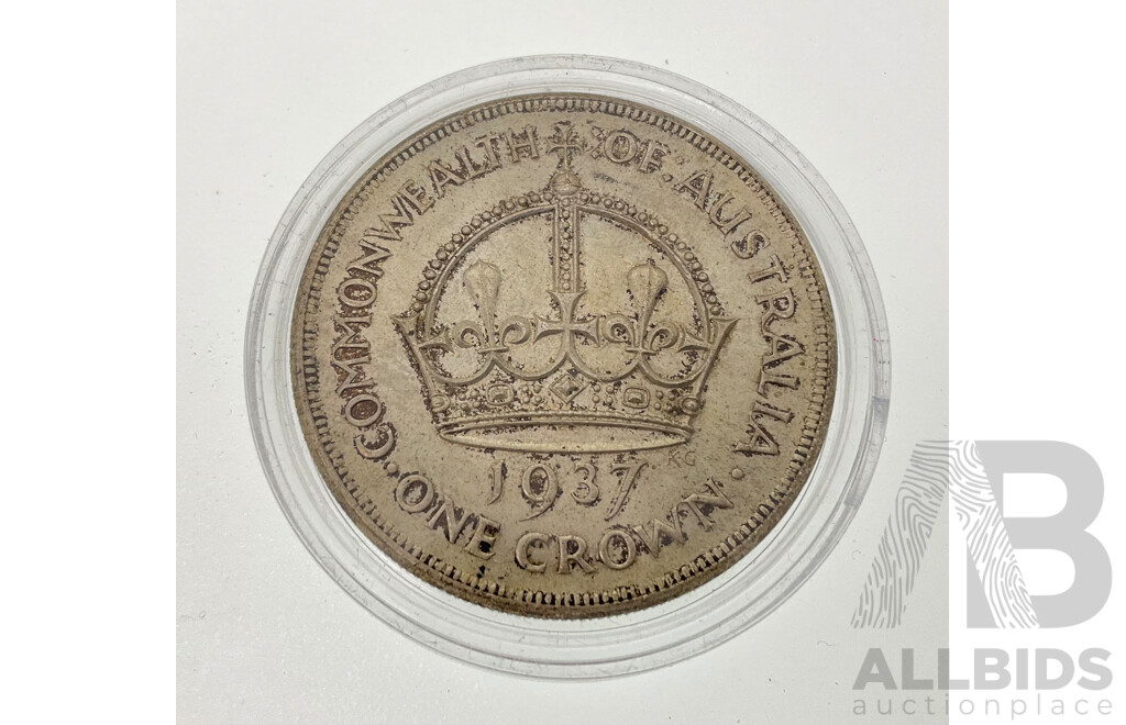 Australian 1937 Silver Crown .925