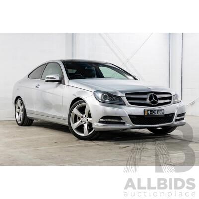 8/2012 Mercedes-Benz C250 BE W204 MY12 2d Coupe Iridium Silver Metallic Turbo 1.8L