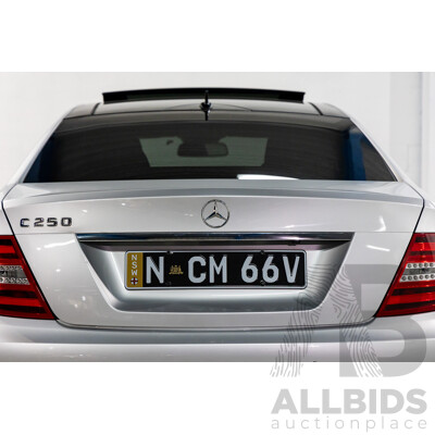 8/2012 Mercedes-Benz C250 BE W204 MY12 2d Coupe Iridium Silver Metallic Turbo 1.8L