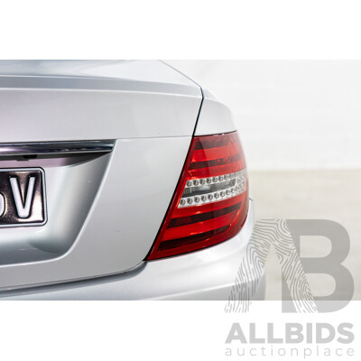 8/2012 Mercedes-Benz C250 BE W204 MY12 2d Coupe Iridium Silver Metallic Turbo 1.8L