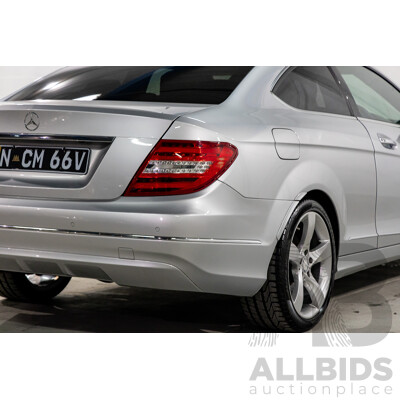 8/2012 Mercedes-Benz C250 BE W204 MY12 2d Coupe Iridium Silver Metallic Turbo 1.8L