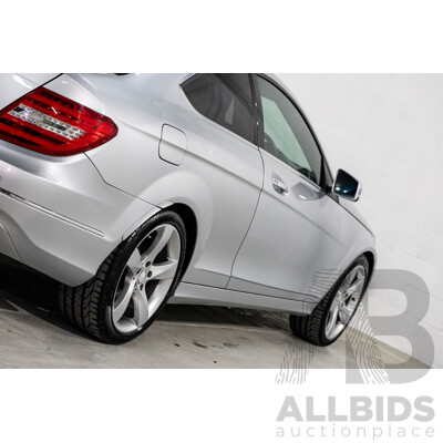 8/2012 Mercedes-Benz C250 BE W204 MY12 2d Coupe Iridium Silver Metallic Turbo 1.8L