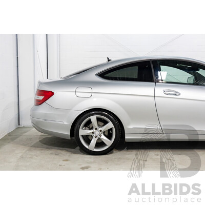 8/2012 Mercedes-Benz C250 BE W204 MY12 2d Coupe Iridium Silver Metallic Turbo 1.8L
