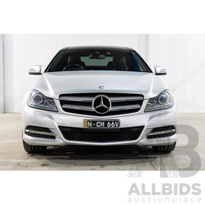 8/2012 Mercedes-Benz C250 BE W204 MY12 2d Coupe Iridium Silver Metallic Turbo 1.8L
