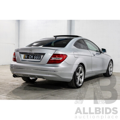 8/2012 Mercedes-Benz C250 BE W204 MY12 2d Coupe Iridium Silver Metallic Turbo 1.8L