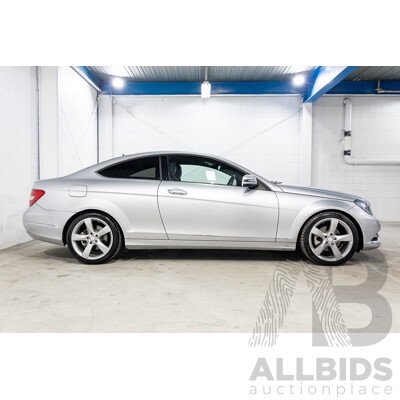 8/2012 Mercedes-Benz C250 BE W204 MY12 2d Coupe Iridium Silver Metallic Turbo 1.8L