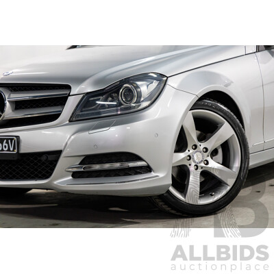 8/2012 Mercedes-Benz C250 BE W204 MY12 2d Coupe Iridium Silver Metallic Turbo 1.8L