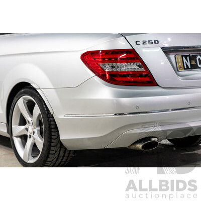 8/2012 Mercedes-Benz C250 BE W204 MY12 2d Coupe Iridium Silver Metallic Turbo 1.8L