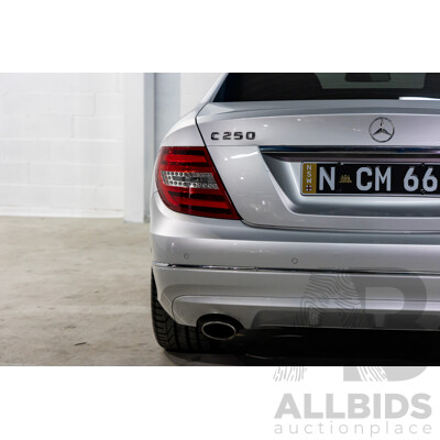 8/2012 Mercedes-Benz C250 BE W204 MY12 2d Coupe Iridium Silver Metallic Turbo 1.8L