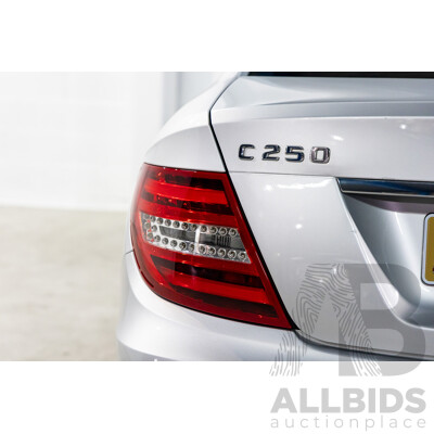 8/2012 Mercedes-Benz C250 BE W204 MY12 2d Coupe Iridium Silver Metallic Turbo 1.8L