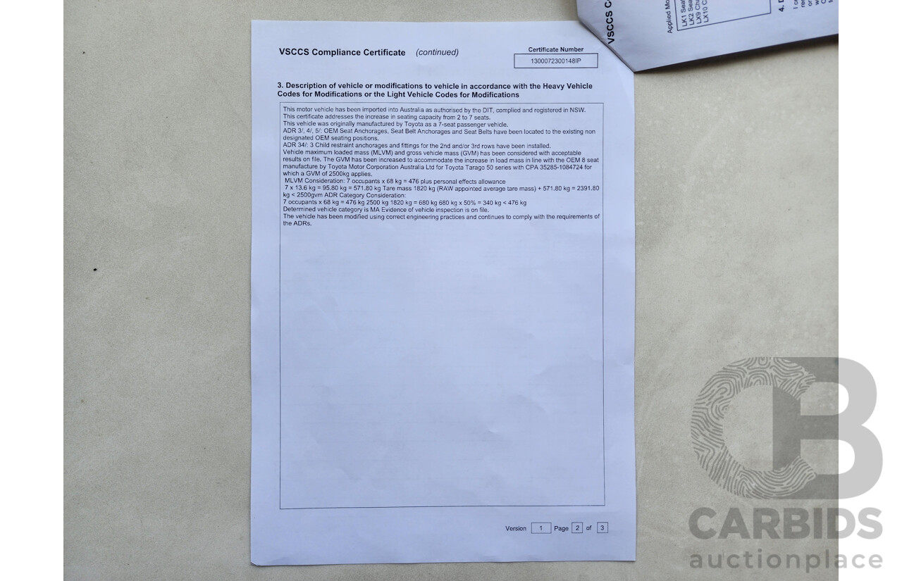 4/2008  Toyota Estima Aeras  ACR50W 4d Wagon Silver 2.4L