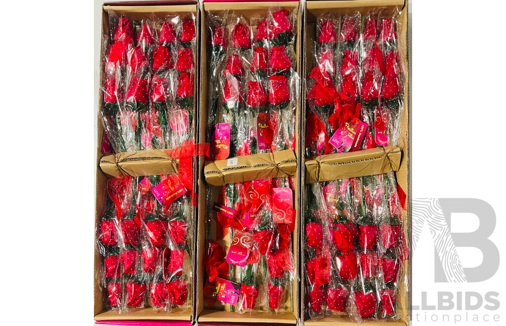 Collection Three Sets of Handmade Feather Roses - One Set Incomplete