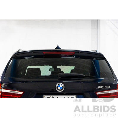 8/2012 BMW X3 Xdrive 30d MSport (AWD) F25 4d Wagon Carbon Black Metallic Turbo Diesel 3.0L
