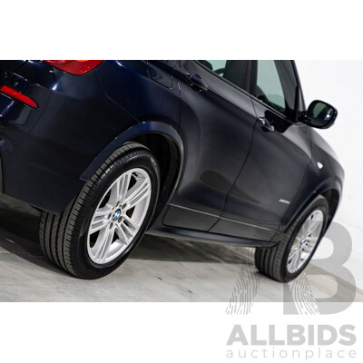 8/2012 BMW X3 Xdrive 30d MSport (AWD) F25 4d Wagon Carbon Black Metallic Turbo Diesel 3.0L