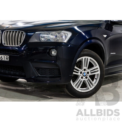8/2012 BMW X3 Xdrive 30d MSport (AWD) F25 4d Wagon Carbon Black Metallic Turbo Diesel 3.0L