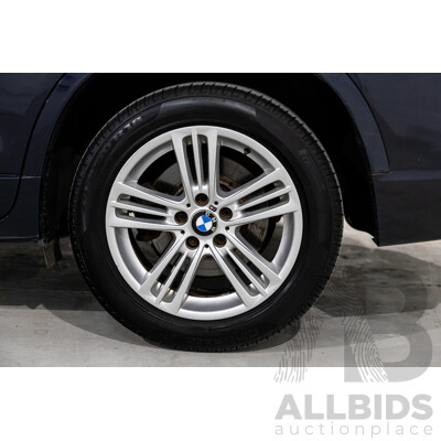 8/2012 BMW X3 Xdrive 30d MSport (AWD) F25 4d Wagon Carbon Black Metallic Turbo Diesel 3.0L
