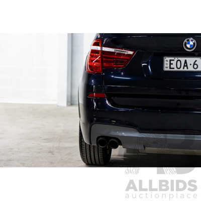 8/2012 BMW X3 Xdrive 30d MSport (AWD) F25 4d Wagon Carbon Black Metallic Turbo Diesel 3.0L