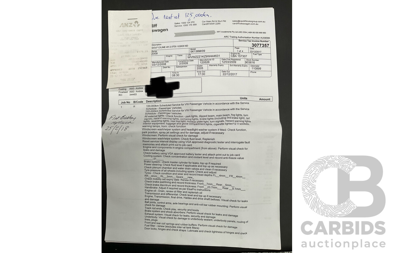 2/2009 Volkswagen Golf 2.0 TDI Pacific 1K MY09 5d Hatchback Reflex Silver Turbo Diesel 2.0L