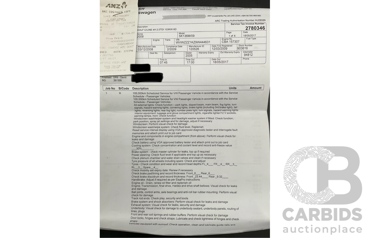 2/2009 Volkswagen Golf 2.0 TDI Pacific 1K MY09 5d Hatchback Reflex Silver Turbo Diesel 2.0L