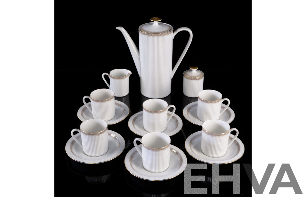 Retro German Arzberg Porcelain Coffee Service in Larissa Pattern