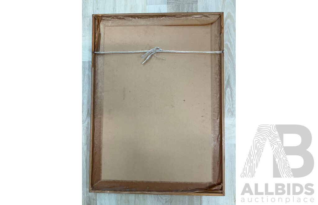 ARTIST UNKNOWN - SAVAH.S. - Romanesque Bridge and Romanesque Window - (Spain 1989) - 70 X 51 Cm (frame)