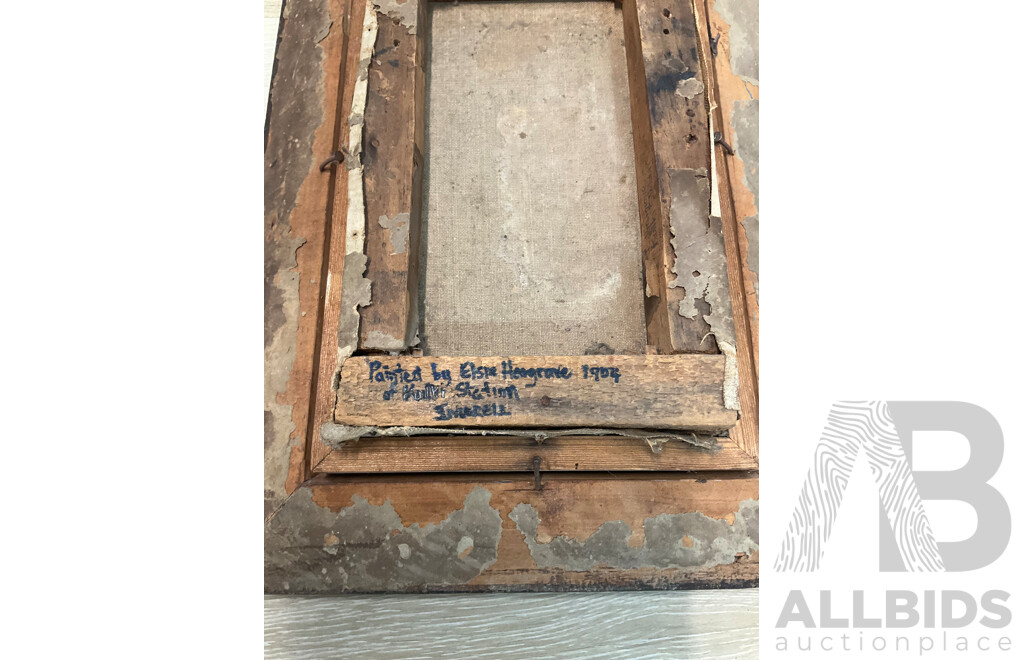 ELSIE HEAGRAVE - Kolki Station Imerell (1904), Oil on Canvas, 35 X 26 Cm (frame)