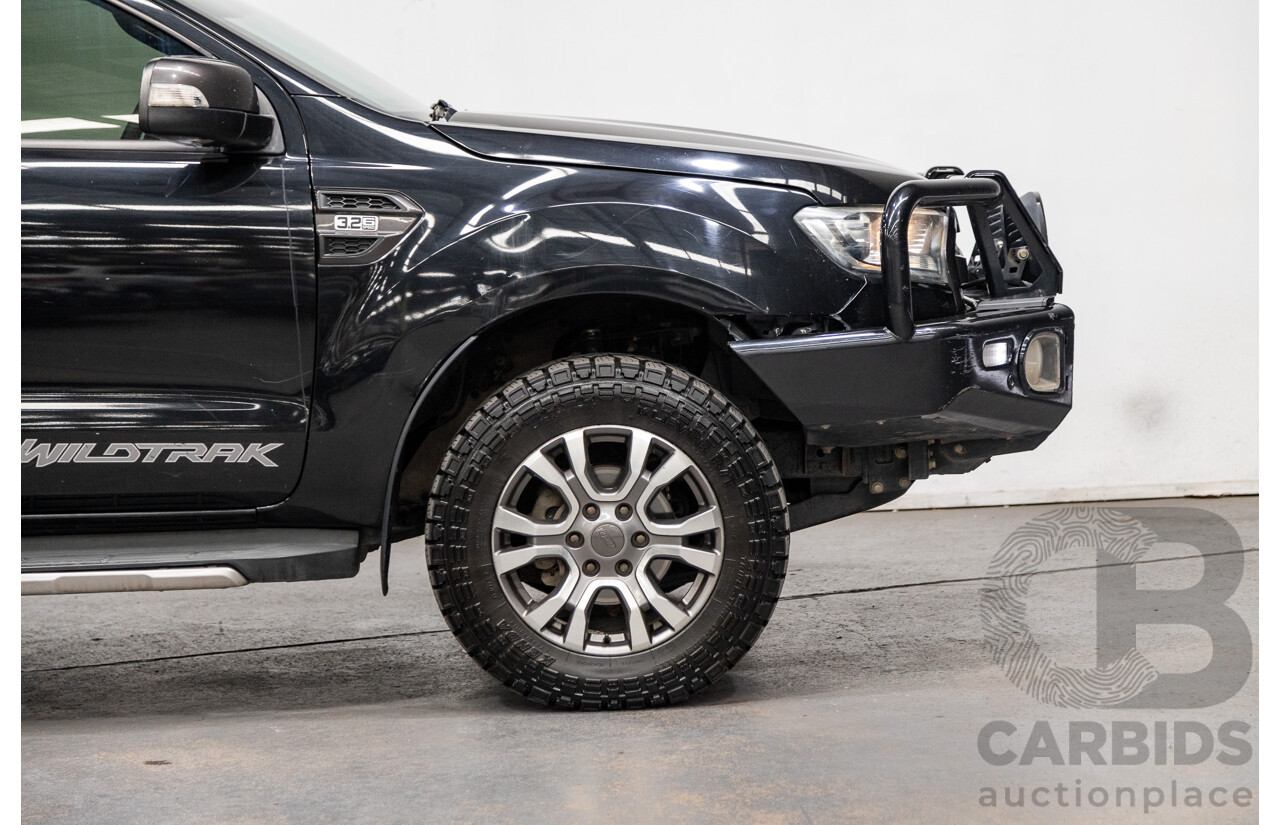 9/2015 Ford Ranger Wildtrak 3.2 (4x4) PX MKII Dual Cab P/Up Black Mica Turbo Diesel 3.2L