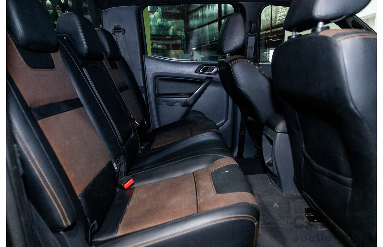 9/2015 Ford Ranger Wildtrak 3.2 (4x4) PX MKII Dual Cab P/Up Black Mica Turbo Diesel 3.2L