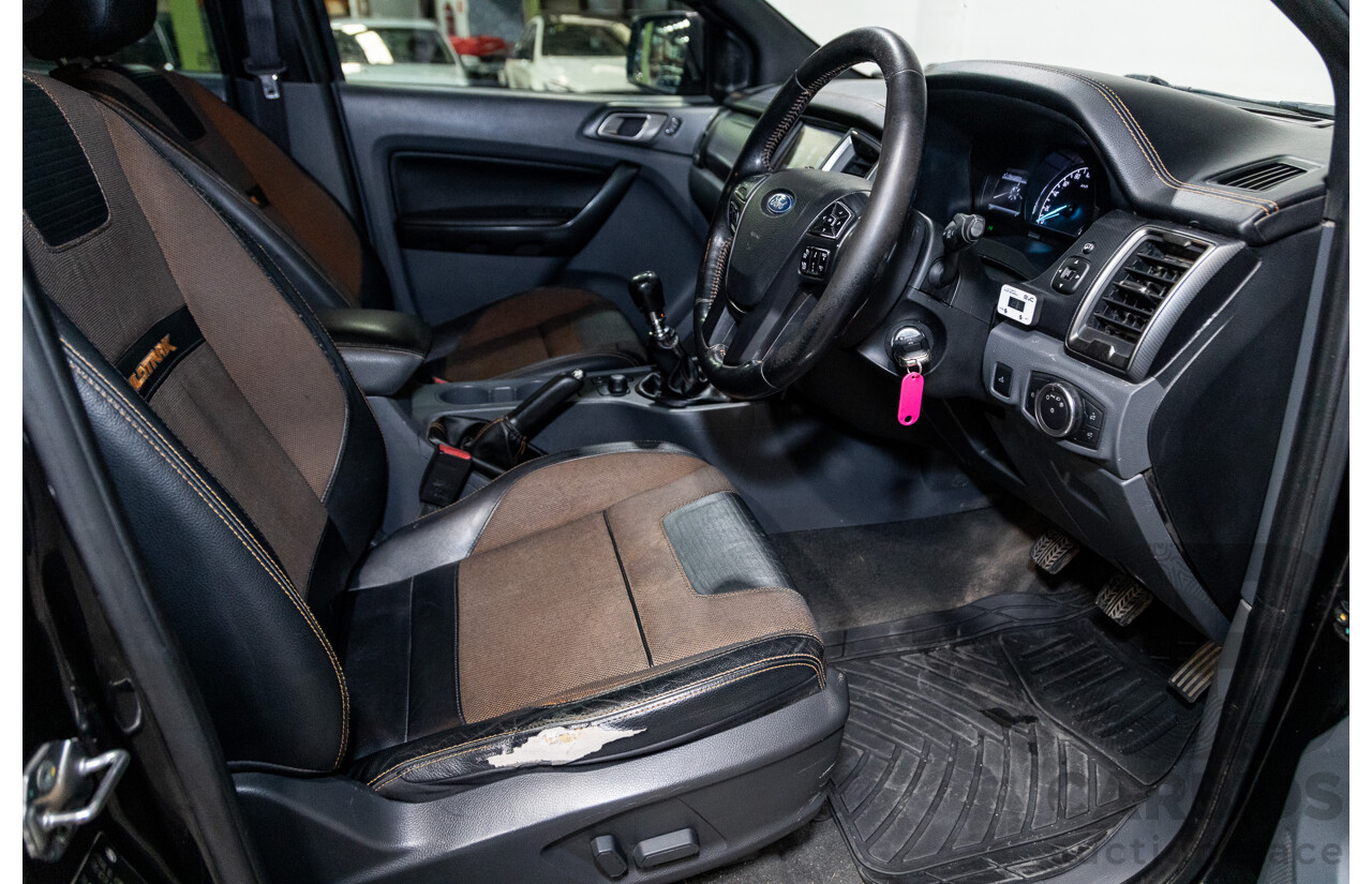 9/2015 Ford Ranger Wildtrak 3.2 (4x4) PX MKII Dual Cab P/Up Black Mica Turbo Diesel 3.2L