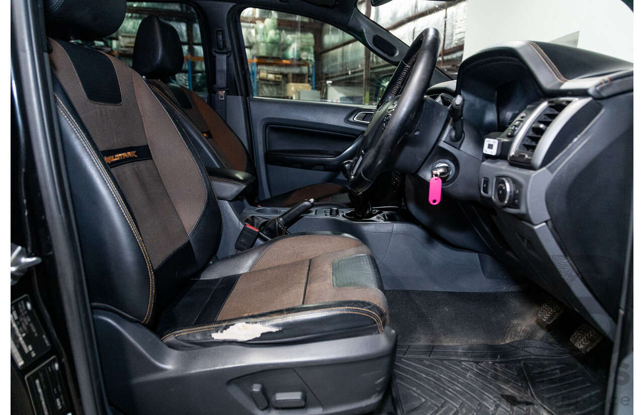 9/2015 Ford Ranger Wildtrak 3.2 (4x4) PX MKII Dual Cab P/Up Black Mica Turbo Diesel 3.2L