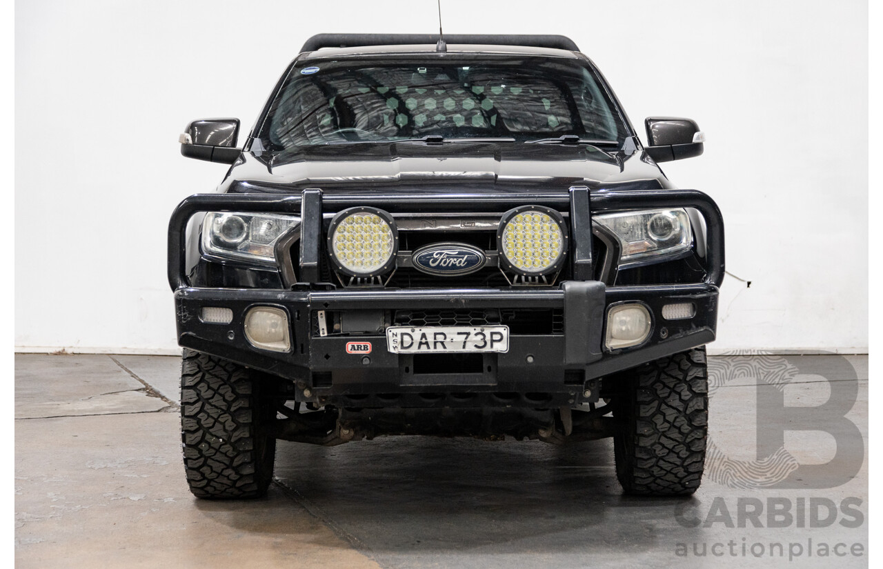 9/2015 Ford Ranger Wildtrak 3.2 (4x4) PX MKII Dual Cab P/Up Black Mica Turbo Diesel 3.2L