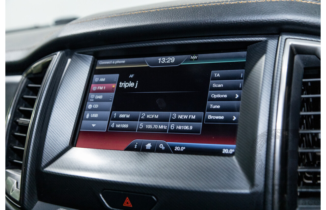 9/2015 Ford Ranger Wildtrak 3.2 (4x4) PX MKII Dual Cab P/Up Black Mica Turbo Diesel 3.2L