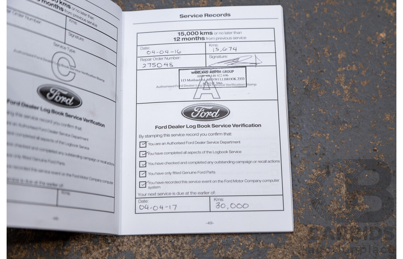 9/2015 Ford Ranger Wildtrak 3.2 (4x4) PX MKII Dual Cab P/Up Black Mica Turbo Diesel 3.2L