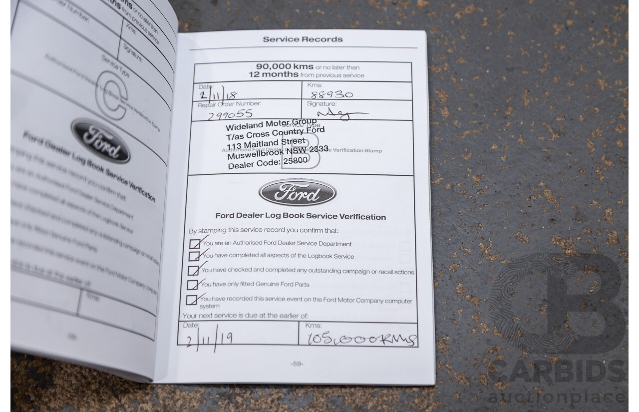 9/2015 Ford Ranger Wildtrak 3.2 (4x4) PX MKII Dual Cab P/Up Black Mica Turbo Diesel 3.2L