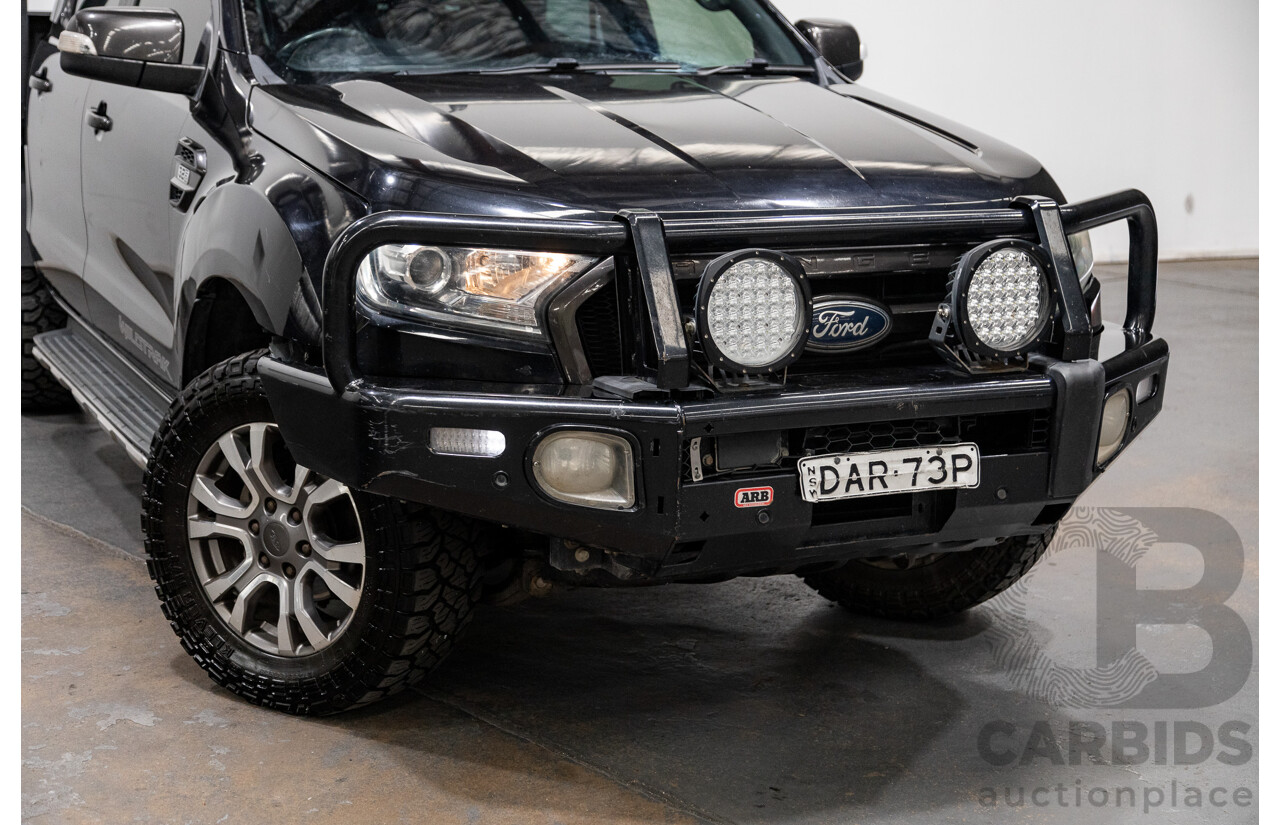 9/2015 Ford Ranger Wildtrak 3.2 (4x4) PX MKII Dual Cab P/Up Black Mica Turbo Diesel 3.2L