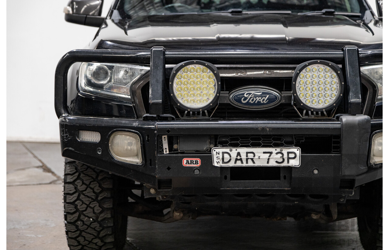 9/2015 Ford Ranger Wildtrak 3.2 (4x4) PX MKII Dual Cab P/Up Black Mica Turbo Diesel 3.2L