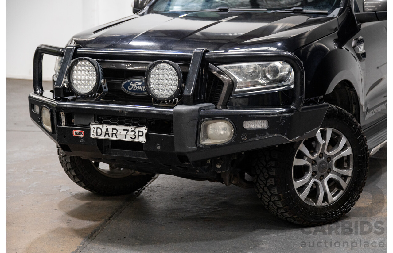 9/2015 Ford Ranger Wildtrak 3.2 (4x4) PX MKII Dual Cab P/Up Black Mica Turbo Diesel 3.2L