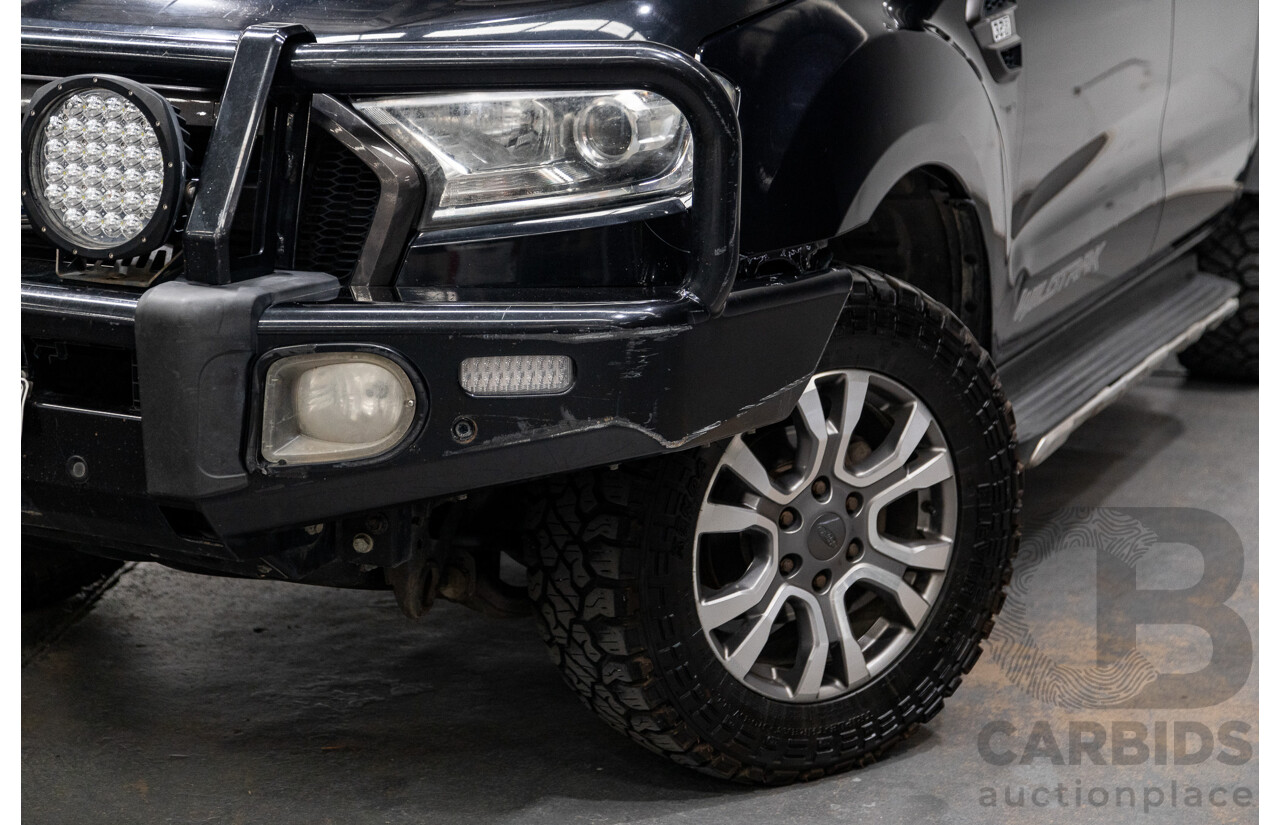 9/2015 Ford Ranger Wildtrak 3.2 (4x4) PX MKII Dual Cab P/Up Black Mica Turbo Diesel 3.2L